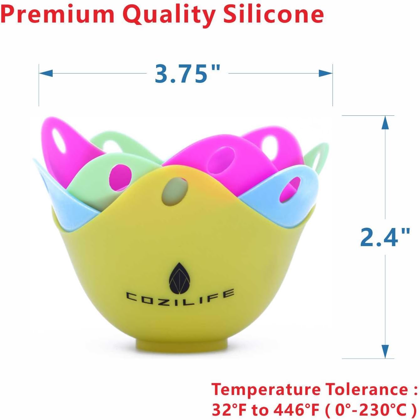 Egg Poacher, Silicone Egg Poaching Cups, Egg Cooking Utensils -Pack of 4 Egg Poacher, Silicone Egg Poaching Cups, Egg Cooking Utensils -Pack of 4